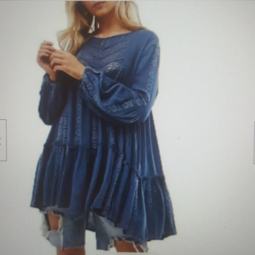 Free People NWOT Kiss Kiss Tunic Top  Sz Small - Picture 10 of 14